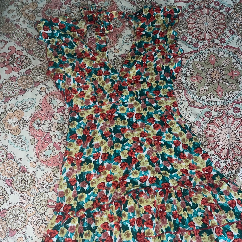 Floral Open-Back Dress